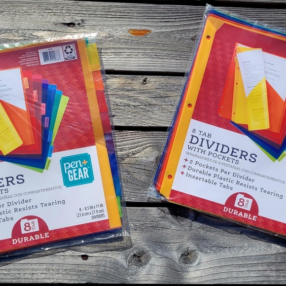 Pen+Gear 8 Tab Dividers w/Pockets - Picture 5 of 7